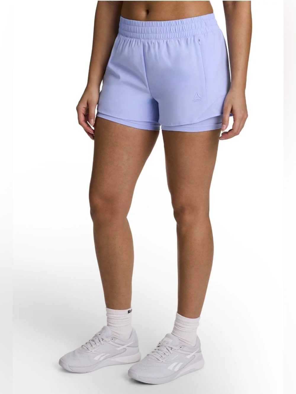 Reebok Women's On Pace with Compression Short - XL - Baby Blue Jay